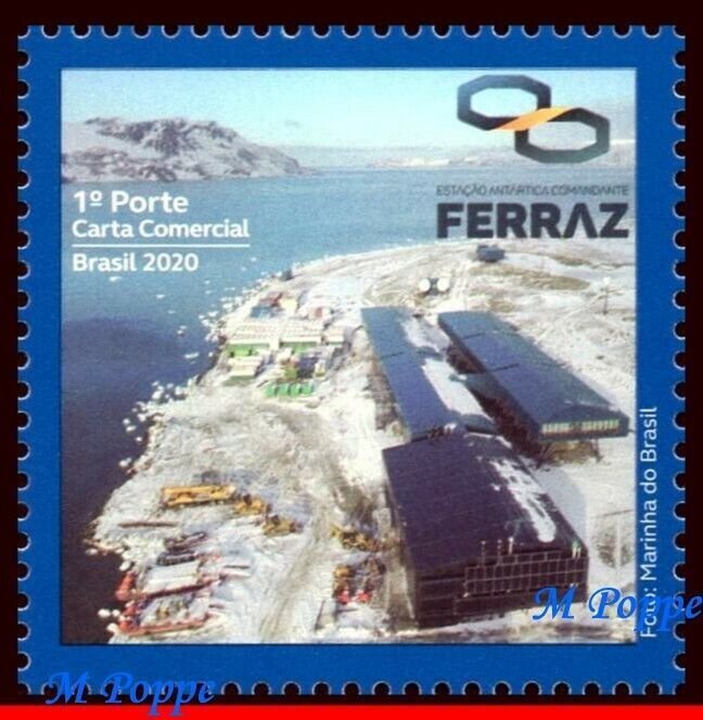 20-01 BRAZIL 2020 ANTARCTIC STATION COMMANDER FERRAZ, PROANTAR, MNH + BROCHURE