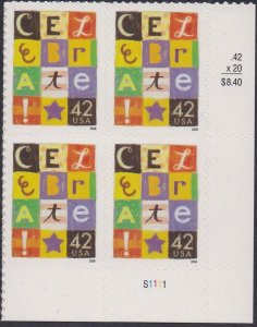4335 Celebrate Plate Block MNH