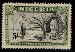 NIGERIA GV SG43, 5s black & olive-green, USED. Cat £60.