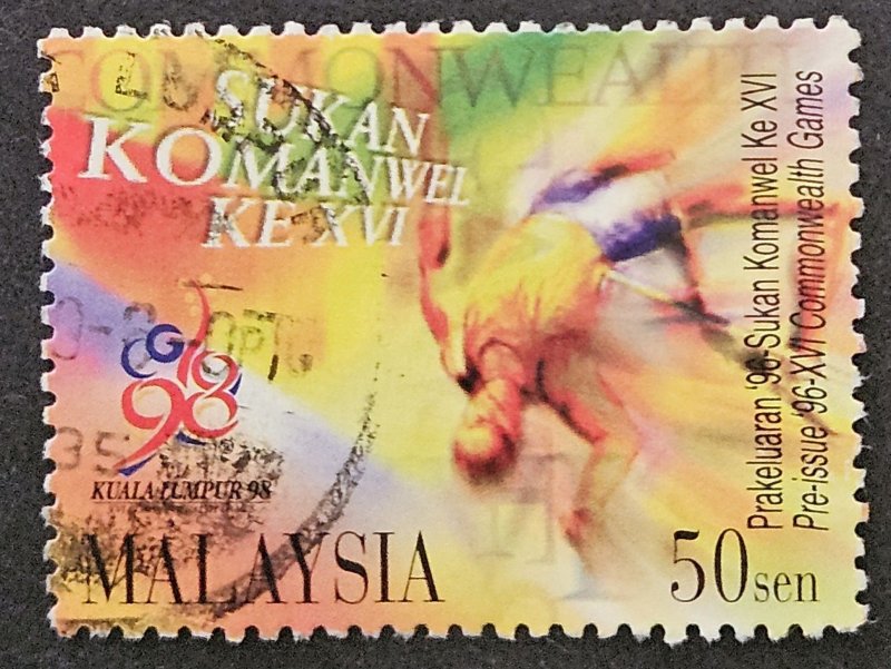 Malaysia 1996 SG629 used 50c  Commonwealth Games Kuala Lumpur 1998 pre-issue