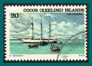 Cocos 1976 Ships, 20c used #25,SG25