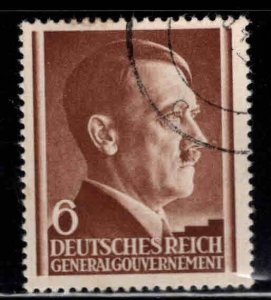 Poland Scott N77 German occupation WW2 Hitler Used stamp