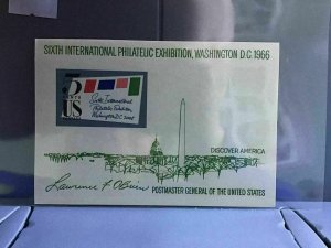U.S.A 6th International Philatelic Exhibition 1966 MNH stamp sheet R26942