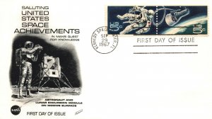 NASA SALUTING UNITED STATES SPACE ACHIEVEMENTS LUNAR EXCURSION CACHET KSC 1967