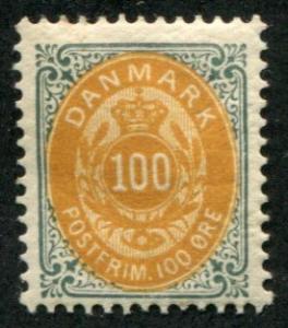 Denmark SC# 52 Numeric 100o mint hinged