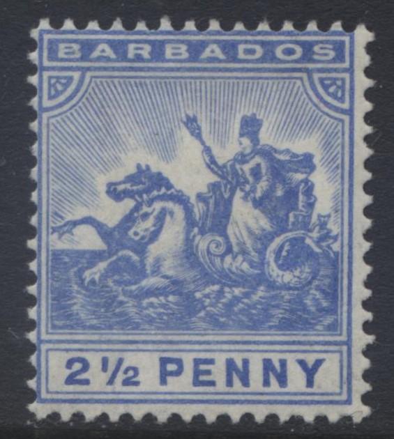 Barbados - Scott 96 -Badge of Colony -1904 - MVLH -WMK 3 - Single  2.1/2p  Stamp