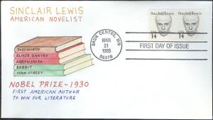 #1856 Sinclair Lewis Charlton FDC