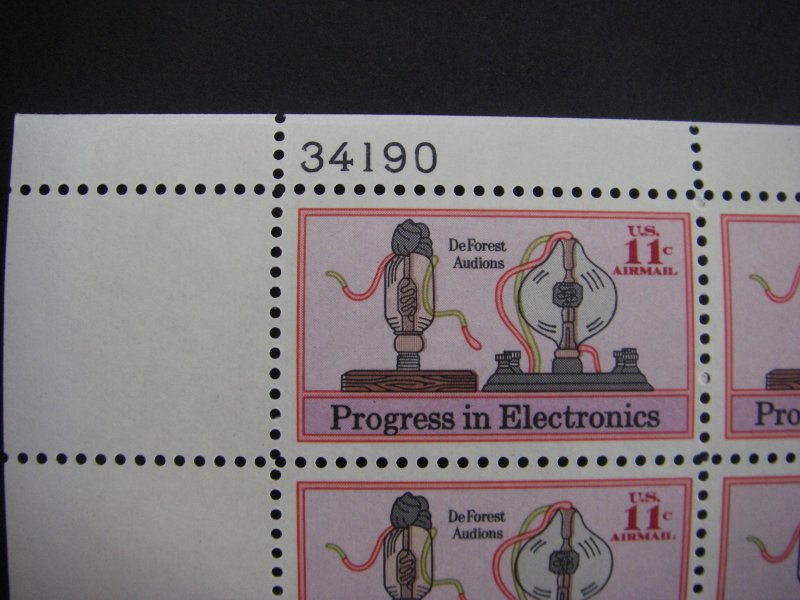Scott C86, 11c Progress in Electronics, PB4 #34190 x4 Matched Set, MNH Beauties