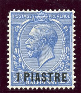 British Levant 1913 KGV 1pi on 2½d cobalt-blue superb MNH. SG 36. Sc 41.