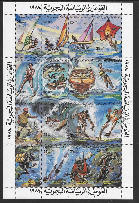 Libya 1164 MNH M/S x 25, vf. 2022 CV $ 212.50