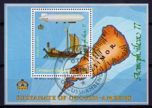 Timor (Ocussi-Ambeno) 1977 ZEPPELIN-SHIP-AMPHILEX 77 S/S PERFORATED FINE USED