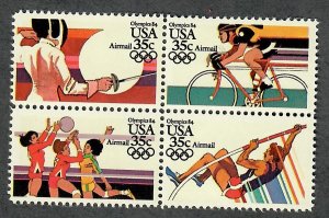 C109 - C112 Summer Olympics MNH block of 4