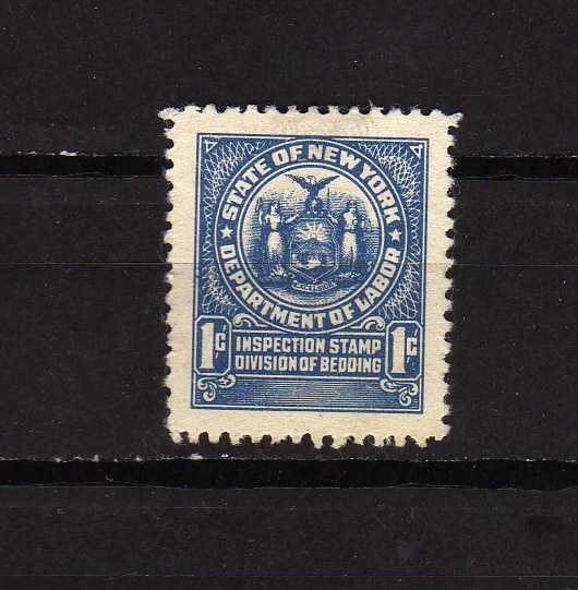 State of New York Dept. of Labor Inspection Stamp Bedding Used