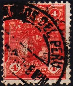 Peru. .1909 4c S.G.375 Fine Used