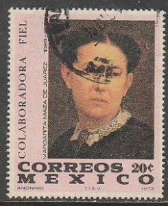 MEXICO 1043, Benito Juarez Death Centennial(his wife). Used. VF. (1038)