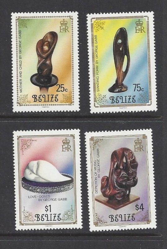 Belize # 863-66 MNH set, wood carvings by Sir George Gabb, issued 1987