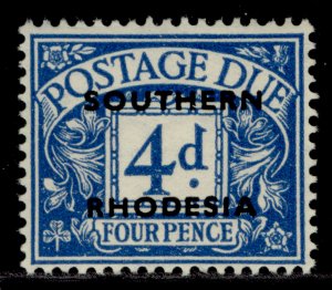 SOUTHERN RHODESIA GVI SG D5, 4d blue, LH MINT.