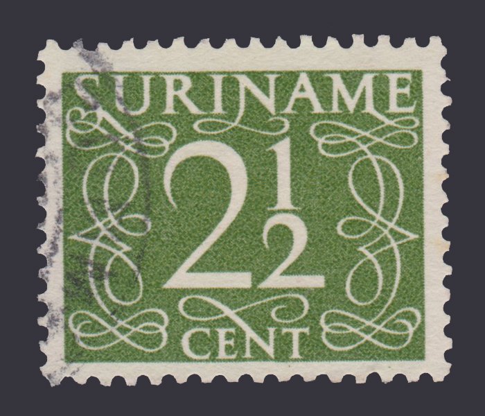 SURINAME DUTCH GUIANA 1948 STAMP. SCOTT # 214. USED.