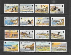 BIRDS - ISLE OF MAN #224-39  MNH