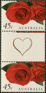 Australia 1999 SG1843 Roses gutter pair MNH