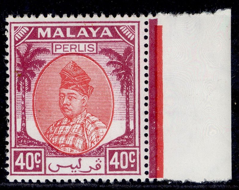 MALAYSIA - Perlis GVI SG23, 40c red & purple, NH MINT.