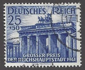 Germany #B193 used single, Brandenburg Gate Berlin, issued 1941