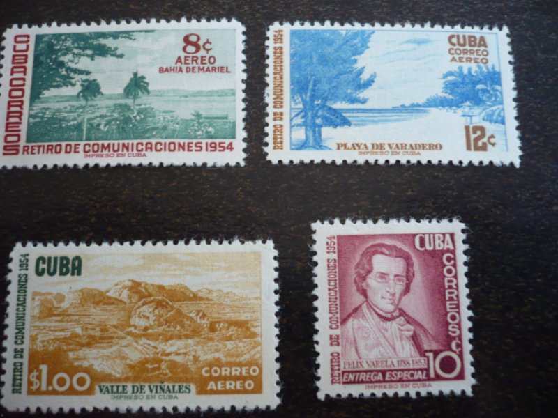 Stamps - Cuba - Scott#543-546,C114-C116,E20 - Mint Hinged Set of 8 Stamps