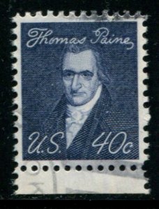 1292 US 40c Thomas Paine, used cv $.20