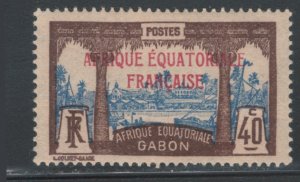 Gabon 1924 Libreville Overprint 40c Scott # 99 MH