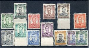 Southern Rhodesia 1937 set SG40/52 Unmounted Mint