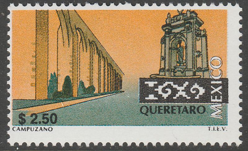 MEXICO 1965 $2.50 Tourism Queretaro, acqueduct, monume. Mint, Never Hinged F-VF.