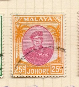 Malaya Johore 1949 Sultan Issue Fine Used 25c. NW-197027