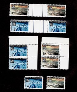 AUSTRALIA  ANTARCTIC Sc#L19-20 MNH,OG LOT of 5 CPL.SETS inc.GUTTER PAIR