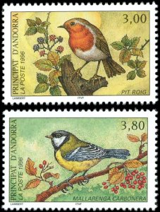 French Andorra 1996 #462-3 MNH. Birds, environment