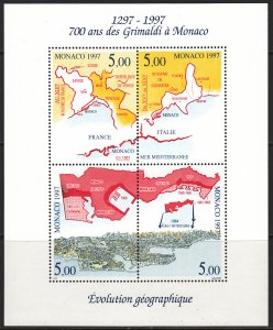 MONACO 1997 MAPS GEOGRAPHY GRIMALDI