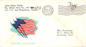 United States A.P.O.'s Soldier's Free Mail 1945 U.S. Army Postal Service, 7 B...