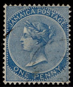 JAMAICA QV SG17, 1d blue, FINE USED.