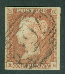 SG 8 1d red-brown plate 81 lettered RH. Very fine used 4 margin example '760'...