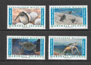 TURTLES - MARSHALL ISLANDS #377-80   MNH