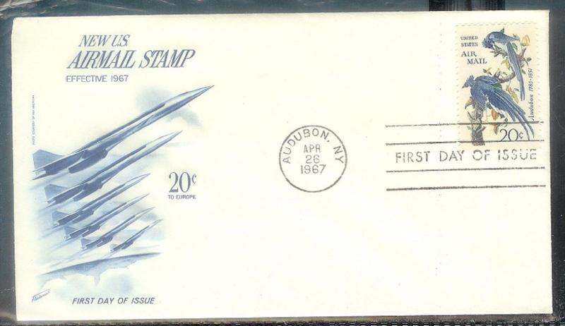 C71 Audubon Jays Unaddressed Fleetwood FDC