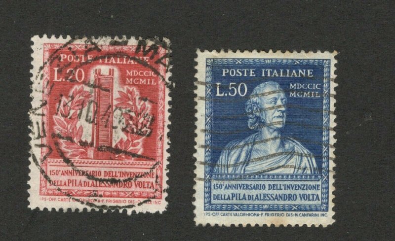 ITALY - USED  SET - ALESSANDRO VOLTA - 1949.