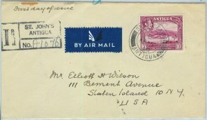 BK0402 - ANTIGUA - POSTAL HISTORY - Registered  FDC COVER to the USA  1948