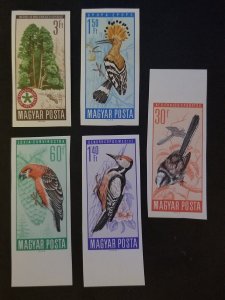 HUNGARY  Scott 1746-51 BIRDS Stamp Lot MNH Imperforate T6978