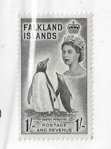 Falkland Islands Sc #127  1sh QE & penguins  NH VF