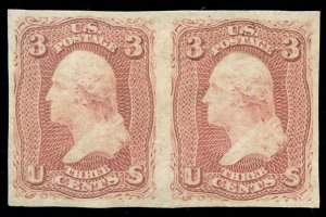 momen: US Stamps #65c Mint OG Pair VF/XF PSE Cert LOT #87690