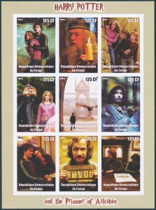 Harry Potter Stamps 2003 MNH Prisoner of Azkaban Dumbledore Movies 9v IMPF M/S