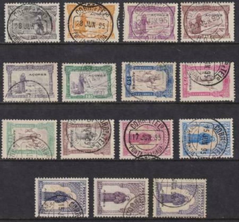 Azores 1895 SC 78-92 Used Set St. Anthony 