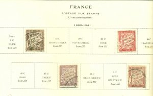 FRANCE 1893-1980, Back of Book collection, VF, Scott $90.50, all shown