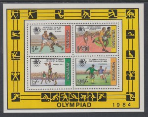 Tanzania 245a Summer Olympics Souvenir Sheet MNH VF