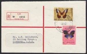 PAPUA NEW GUINEA 1968 Registered cover RELIEF No.3 cds used at LAE..........H143